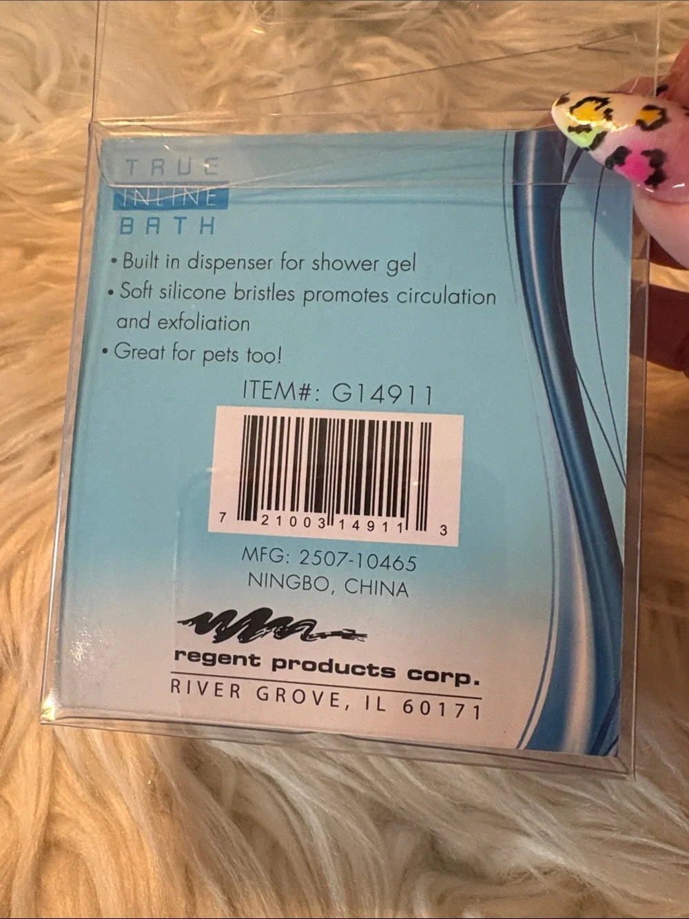 Fillable Silicone Bath Brush - Light Blue